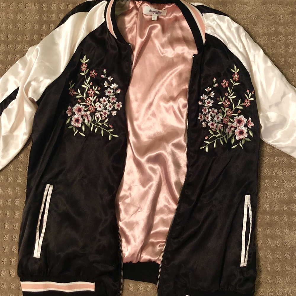 Floral bomber jacket